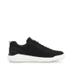 Schwarze waschbare Rieker Herren Sneaker Low U1102-00 mit einer flexiblen Sohle. Schuh Innenseite.