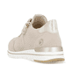 Lehmbeige remonte Damen Sneaker R6705-60 mit Reißverschluss sowie Komfortweite G. Schuh von hinten.