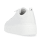 Weiße Rieker Damen Sneaker Low W0500-81 mit ultra leichter und dämpfender Sohle. Schuh von hinten.