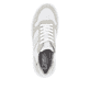 Weiße Rieker Damen Sneaker Low W1200-81 mit flexibler und ultra leichter Sohle. Schuh von oben.