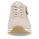 Lehmbeige remonte Damen Sneaker R6705-60 mit Reißverschluss sowie Komfortweite G. Schuh von vorne.