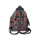 Rieker Damen Rucksack H1055-94 in Multi-Schwarz aus Kunstleder mit Reißverschluss. Rucksack Rückseite.