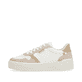 Weiße Rieker Damen Sneaker Low W0701-82 mit einer abriebfesten Sohle. Schuh Außenseite.