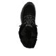 Schwarze Rieker Damen Schnürstiefel W0066-00 mit wasserabweisender TEX-Membran. Schuh von oben.