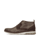 Graubraune Rieker Herren Schnürschuhe 14441-25 mit Schnürung sowie einer Profilsohle. Schuh Außenseite.