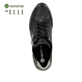 
Glanzschwarze remonte Damen Sneaker D0T03-01 mit einer leichten Sohle mit Keilabsatz. Schuh von oben
