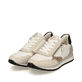 
Blütenweiße remonte Damen Sneaker D0H01-82 mit einer besonders leichten Sohle. Schuhpaar schräg.