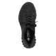 Schwarze Rieker Damen Sneaker Low M5352-00 mit wasserabweisender TEX-Membran. Schuh von oben.