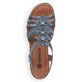 
Jeansblaue remonte Damen Riemchensandalen R3663-14 mit einer flexiblen Profilsohle. Schuh von oben
