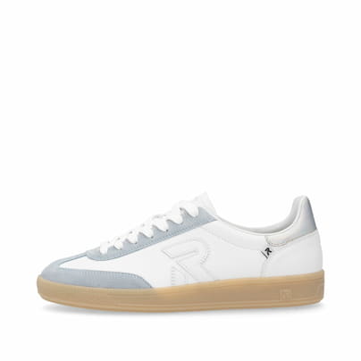 Rieker Damen Sneaker Low kristallweiß-blaugrau