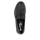 Mattschwarze remonte Damen Loafer D1U01-01 mit Gummizug. Schuh von oben.