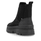 Schwarze Rieker Herren Chelsea Boots U1272-00 mit TR-Sohle mit weichem EVA-Inlet. Schuh von hinten.