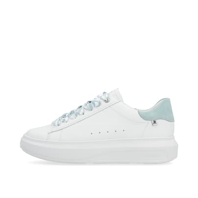 Rieker Damen Sneaker Low clear-white ice-blue