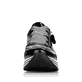 Schwarze remonte Damen Sneaker D1302-02 mit Reißverschluss sowie Sohlenmuster. Schuh von vorne.