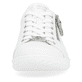 Weiße remonte Damen Schnürschuhe D1E03-80 mit einem Reißverschluss. Schuh von vorne.