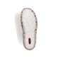 Weiße Rieker Damen Slipper L0355-80 mit einem Reißverschluss sowie Löcheroptik. Schuh Laufsohle.