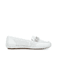 Weiße Rieker Damen Loafer 46885-80 mit einer extra weichen Decksohle. Schuh Innenseite.