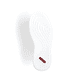 Weiße Rieker Damen Sneaker Low N5455-80 mit Reißverschluss sowie Schlangenmuster. Schuh Laufsohle.