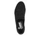 Schwarze Rieker Damen Slipper 51989-00 mit Elastikeinsatz sowie Löcheroptik. Schuh von oben.