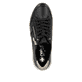 Tiefschwarze Rieker Damen Sneaker Low N1406-00 mit goldenen Details. Schuh von oben.