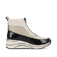 Braunbeige remonte Damen Sneaker D0T71-60 mit Reißverschluss sowie einem Keilabsatz. Schuh Innenseite