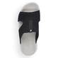 Schwarze Rieker Damen Pantoletten V8403-00 mit flexibler Sohle. Schuh von oben.