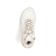 Weiße Rieker Damen Schnürstiefel M6010-80 mit flexibler und ultra leichter Sohle. Schuh von oben.