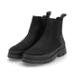 Schwarze Rieker Herren Chelsea Boots U1272-00 mit TR-Sohle mit weichem EVA-Inlet. Schuhpaar seitlich schräg.