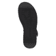 Schwarze Rieker Damen Riemchensandalen W0851-00 mit einer Plateausohle. Schuh Laufsohle.