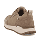 Braune Rieker Damen Sneaker Low W0603-20 mit einer leichten und griffigen Sohle. Schuh von hinten.