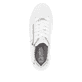 Weiße Rieker Damen Sneaker Low W0505-80 mit ultra leichter und dämpfender Sohle. Schuh von oben.