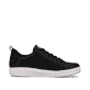 Schwarze Rieker Damen Sneaker Low 41906-00 mit einer flexiblen Sohle. Schuh Innenseite.