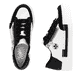 Weiße Rieker Damen Sneaker Low N4903-80 mit einem Reißverschluss. Schuh von oben, liegend.