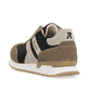 Braune Rieker Herren Sneaker Low U0301-64 mit einer griffigen und leichten Sohle. Schuh von hinten.