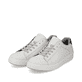 Weiße Rieker Herren Sneaker Low B7122-80 mit einer abriebfesten Sohle. Schuhpaar seitlich schräg.