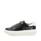 Schwarze Rieker Damen Sneaker Low W1205-00 mit einer ultraleichten Plateausohle. Schuh Außenseite.