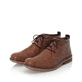 
Karamellbraune Rieker Herren Schnürschuhe B1340-22 mit einer robusten Profilsohle. Schuhpaar schräg.