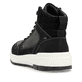 Schwarze Rieker Herren Sneaker High U0073-00 mit wasserabweisender TEX-Membran. Schuh von hinten.