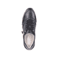 
Nachtschwarze remonte Damen Sneaker R3707-01 mit einer Profilsohle. Schuh von oben