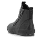 Schwarze remonte Damen Kurzstiefel D0779-00 mit wasserabweisender TEX-Membran. Schuh von hinten.