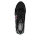 Schwarze Rieker Damen Sneaker Low W1305-00 mit einer strapazierfähigen Sohle. Schuh von oben.