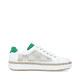 Weiße vegane Rieker Damen Sneaker Low M2945-80 mit einem Reißverschluss. Schuh Innenseite.