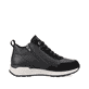 Schwarze Rieker Damen Sneaker High W0661-00 mit griffiger und leichter Sohle. Schuh Innenseite.