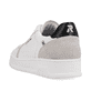 Weiße Rieker Herren Sneaker Low U0401-81 mit strapazierfähiger Sohle. Schuh von hinten.