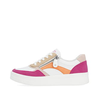 remonte Damen Sneaker weiß-pink-orange
