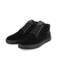 Schwarze Rieker Herren Sneaker High U0762-00 mit TR-Sohle mit weichem EVA-Inlet. Schuhpaar seitlich schräg.