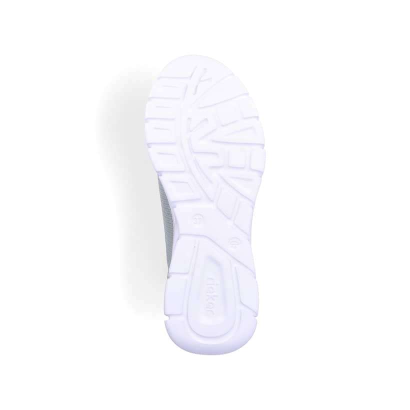 Mintgrüne Rieker Damen Sneaker 54021-52 mit Schnürung sowie einer flexiblen Sohle. Schuh Laufsohle.