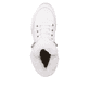Weiße Rieker Damen Schnürstiefel W0670-80 mit einer leichten und griffigen Sohle. Schuh von oben.