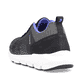 Schwarze Rieker Damen Sneaker Low 40410-00 mit einer super leichten Sohle. Schuh von hinten.