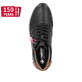 Nachtschwarze Rieker Herren Sneaker Low B0504-00 mit einem Reißverschluss. Schuh von oben.